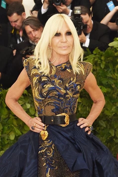 donatella versace belt dress vogue|Donatella Versace today images.